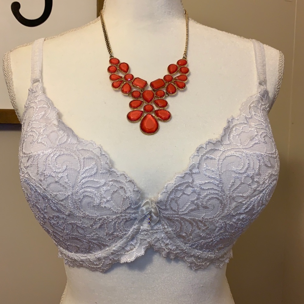 VALENTINE'S DAY white lace bra lingerie